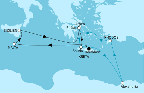 Vielfalt des &ouml;stlichen Mittelmeers f&uuml;r 14 N&auml;chte, Mein Schiff 5 am 08.05.2026 & 25.09.2026