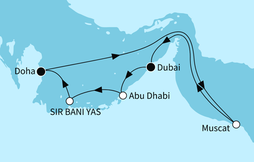Zauber des Orients, Mein Schiff 5 vom 20.01.2026 bis 29.01.2026