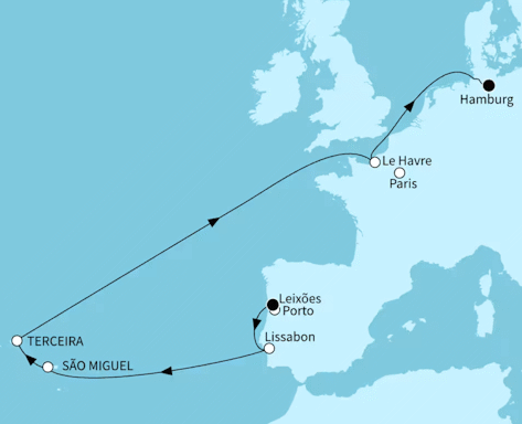 Abenteuerwelt Azoren - 11 Tage, Mein Schiff 6 vom 19.08.2027 bis 30.08.2027