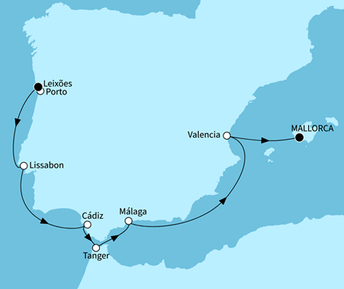 Das Flair der Iberischen Küsten, Mein Schiff 6 vom 10.09.2026 bis 18.09.2026