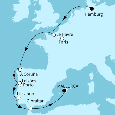 Europas Westk&uuml;ste - Mein Schiff 6 vom 08.10.2027 bis 18.10.2027
