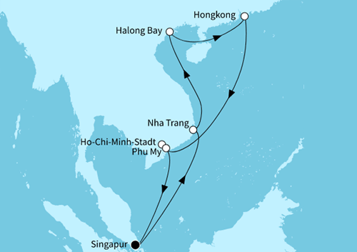 Mein Schiff 6 vom 03.02.2026 bis 17.02.2026, TUI Cruises - Faszination Südostasien ab/bis Singapur