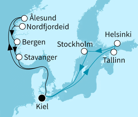 Fjordwelten und Ostseeperlen - 11 Tage, Mein Schiff 6 vom 12.09.2027 bis 26.09.2027