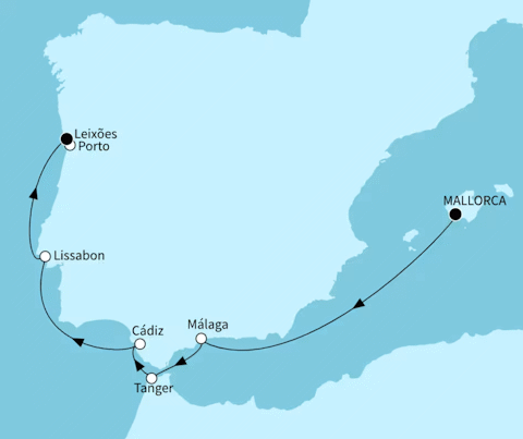 Iberische Sonnenseiten, Mein Schiff 6 vom 08.07.2027 bis 15.07.2027