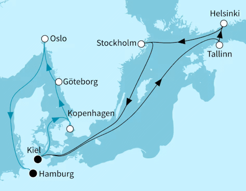 Metropolen der Ostsee und Norwegen - 12 Tage, Mein Schiff 6 vom 26.09.2027 bis 08.10.2027