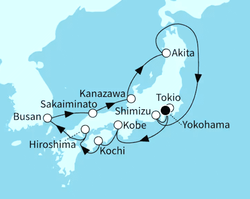 Mein Schiff 6 vom 13.04.2027 bis 28.04.2027, Rund um Japan - ab/bis Tokio