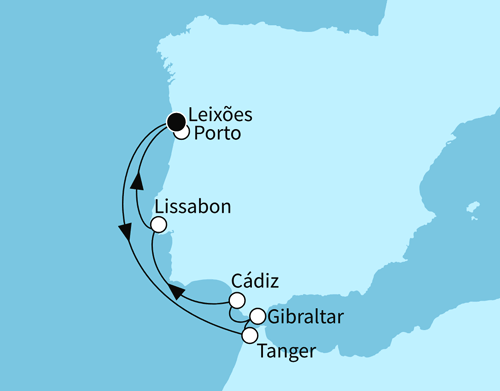 Sommerzeit an der Westküste mit Marokko mit der Mein Schiff 6 vom 09.07.2026 bis 16.07.2026 für 7 Nächte