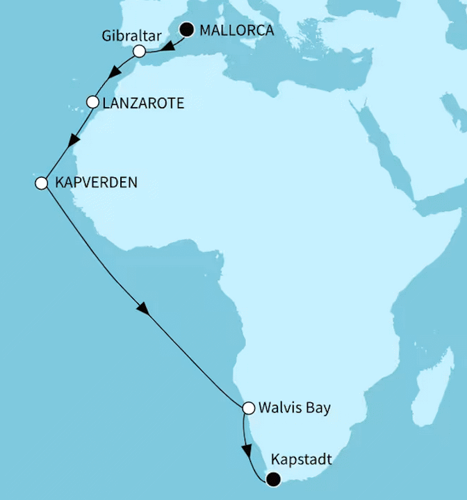 Transozean - Mein Schiff 6 vom 18.10.2027 bis 06.11.2027