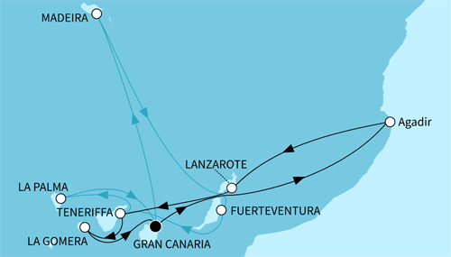 Kanaren, Madeira und marokkanisches Flair, Mein Schiff 7 vom 12.01.2026 bis 26.01.2026