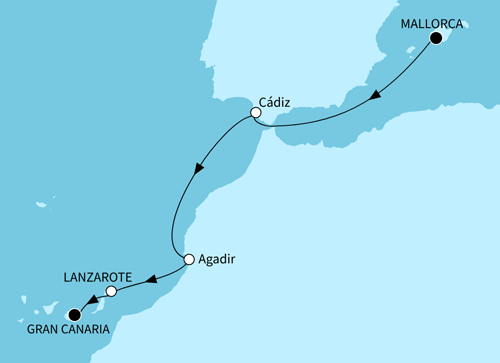 Die Südspitze Europas, Mein Schiff 7 vom 29.10.2026 bis 05.11.2026