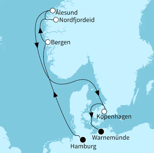 Faszination Norwegen, Mein Schiff 7 vom 29.04.2027 bis 06.05.2027