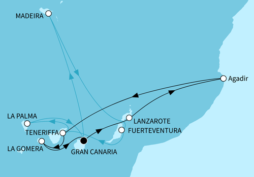 Mein Schiff 7 am 15.12.2025 - Festtage Kanaren & Marokko, 2 Wochen