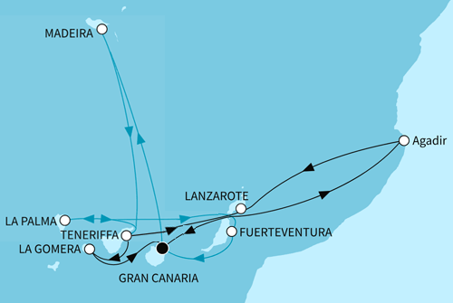 Kanaren, Madeira und marokkanisches Flair, Mein Schiff 7 vom 04.03.2027 bis 18.03.2027