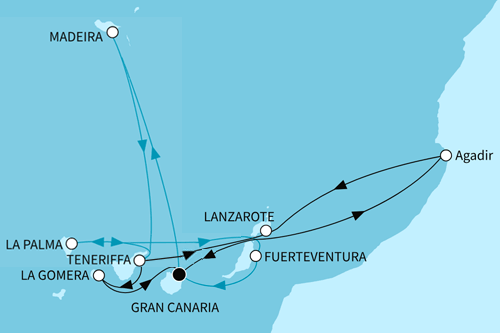 Kanaren, Madeira und marokkanisches Flair, Mein Schiff 7 vom 11.03.2027 bis 25.03.2027
