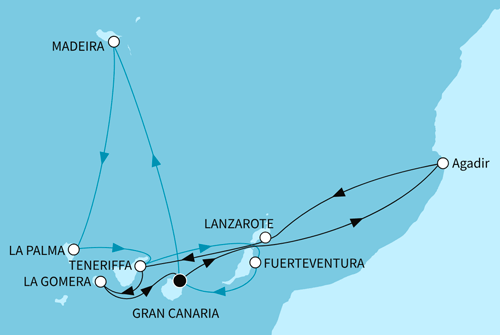 Kanaren, Madeira und marokkanisches Flair, Mein Schiff 7 vom 04.02.2027 bis 18.02.2027