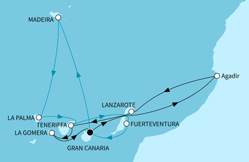 Kanaren, Madeira und marokkanisches Flair, Mein Schiff 7 vom 21.01.2027 bis 04.02.2027
