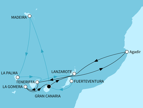 Kanaren, Madeira und marokkanisches Flair, Mein Schiff 7 vom 28.01.2027 bis 11.02.2027