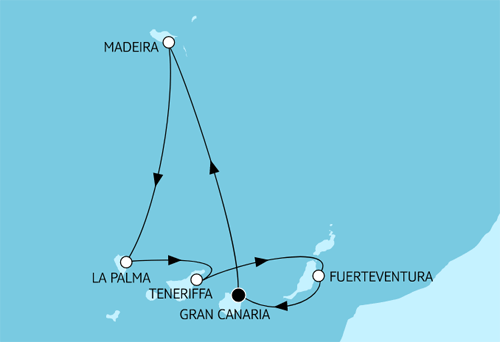 Mein Schiff 7 - Kanaren mit Madeira 2025/2026, 10.11.2025 bis 20.04.2026 für je 7 Tage