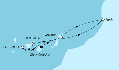 Kanaren mit Marokko, Mein Schiff 7 vom 21.01.2027 bis 28.01.2027