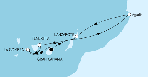 Kanaren mit Marokko, Mein Schiff 7 im Winter 2025/2026