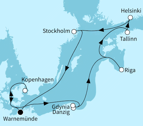 Metropolen der Ostsee intensiv, Mein Schiff 7 vom 18.05.2027 bis 28.05.2027