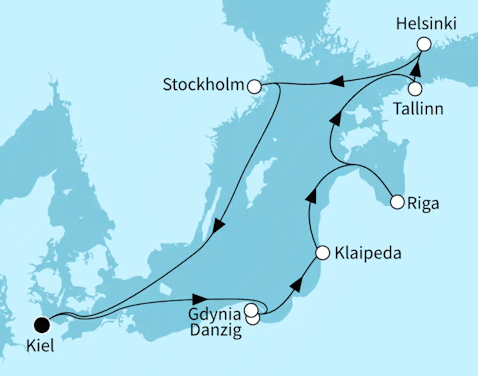 Metropolen der Ostsee intensiv, Mein Schiff 7 vom 29.08.2027 bis 08.09.2027