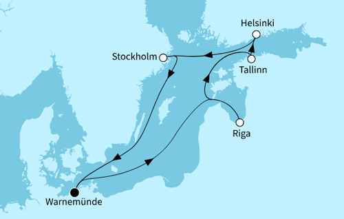 Metropolen der Ostsee mit der Mein Schiff 7 vom 26.05.2026 bis 02.06.2026, TUI Cruises