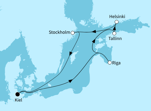 31.08.2026 bis 07.09.2026, Mein Schiff 7 von TUI Cruises - Metropolen der Ostsee ab Kiel