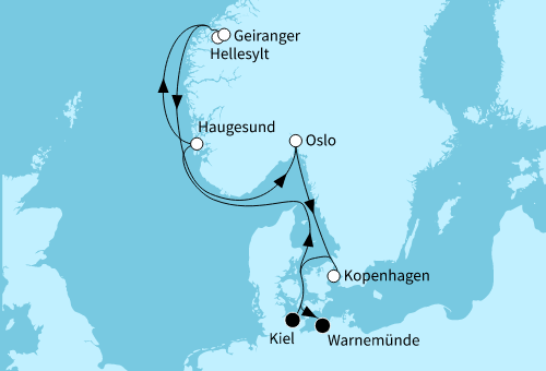Ostsee und Norwegen, Mein Schiff 7 vom 07.08.2025 bis 15.08.2025