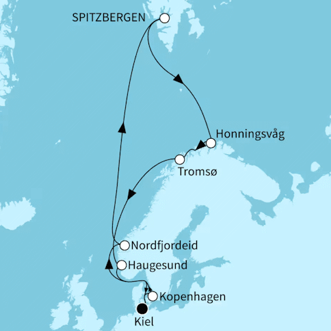 Sehnsuchtsziel Spitzbergen, Mein Schiff 7 vom 15.06.2027 bis 29.06.2027