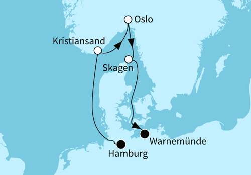 Stippvisite ins Nordland mit der Mein Schiff 7 vom 08.05.2026 bis 14.05.2026, TUI Cruises