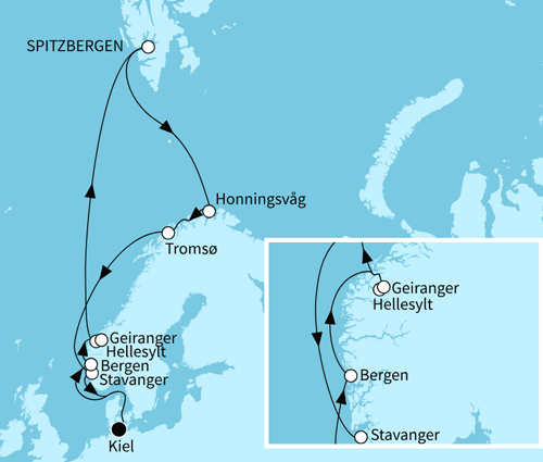 Naturwunder Fjordland mit der Mein Schiff 7 vom 15.06.2026 bis 29.06.2026, TUI Cruises