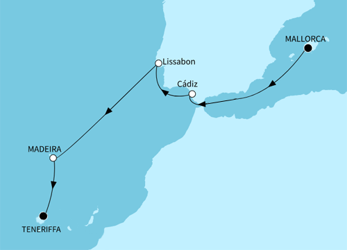 Atlantikinseln und Iberische Schönheiten, Mein Schiff Relax vom 23.10.2025 bis 31.10.2025