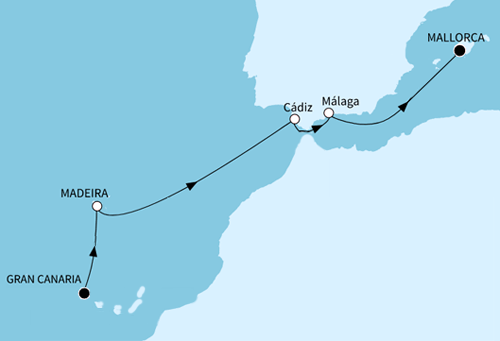 Atlantikinseln und Spaniens Sonnenküste, Mein Schiff Relax vom 19.04.2026 bis 27.04.2026