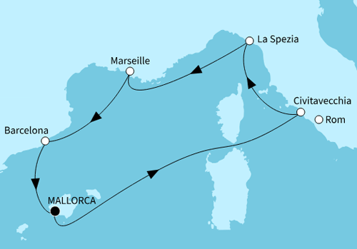 Bella Italia & spanische Fiesta, Mein Schiff Relax vom 27.04.2026 bis 05.05.2026