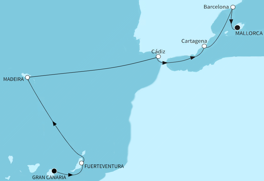 Festtage Kanaren und Spaniens S&uuml;den ab Las Palmas bis Palma, Mein Schiff Relax vom 19.12.2027 bis 29.12.2027