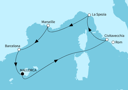 Höhepunkte des Westlichen Mittelmeers, Mein Schiff Relax vom 25.05.2025 bis 01.06.2025
