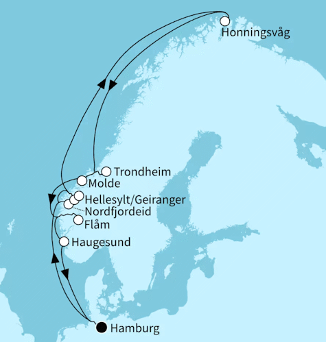 Im Land der Mitternachtssonne ab/bis Hamburg, Mein Schiff Relax vom 19.07.2027 bis 02.08.2027