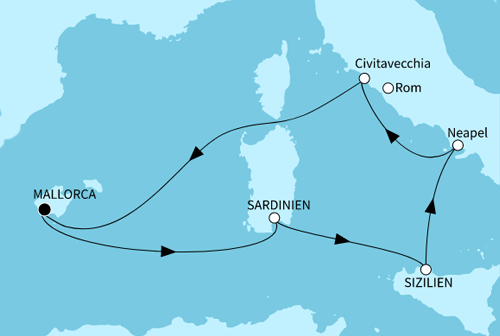Italiens Sonnenseiten, Mein Schiff Relax am 29.09.2025 und am 15.10.2025