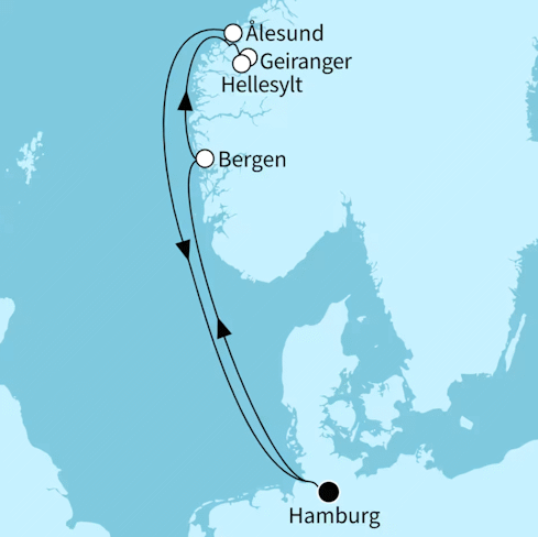 Norwegen mit Geirangerfjord ab/bis Hamburg, Mein Schiff Relax vom 12.09.2027 bis 18.09.2027
