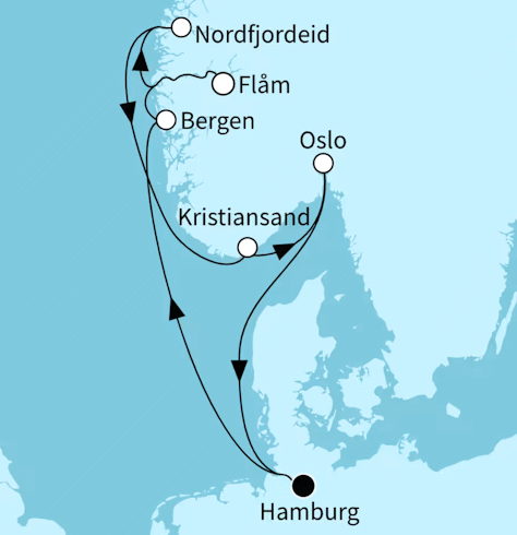 Norwegens Fjordwelten ab/bis Hamburg, Mein Schiff Relax vom 11.10.2027 bis 20.10.2027