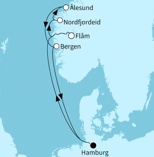 Norwegens Fjordwelten ab/bis Hamburg, Mein Schiff Relax vom 26.09.2027 bis 03.10.2027